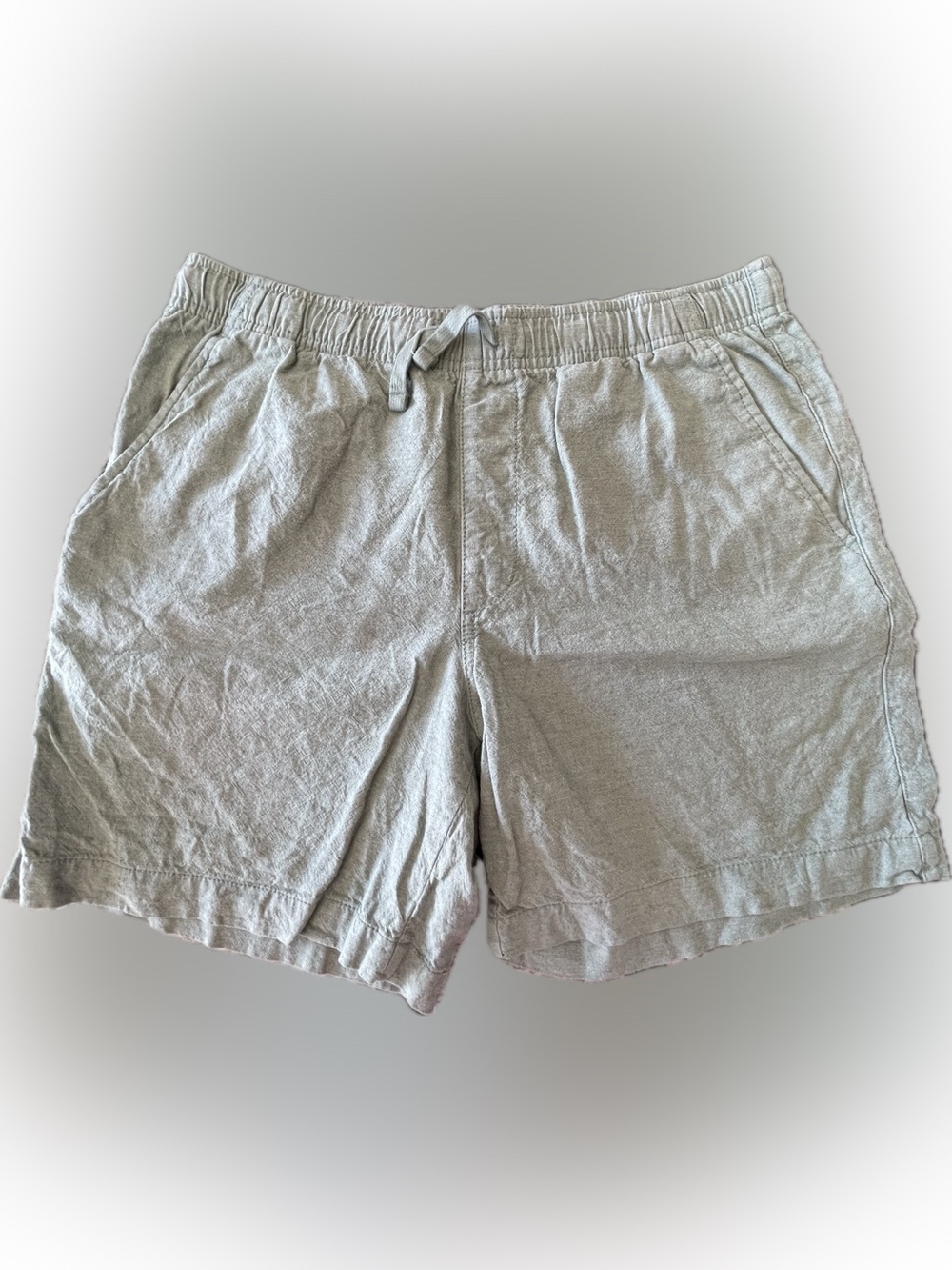 Old Navy Light Green Athletic Drawstring Shorts 55% Linen
